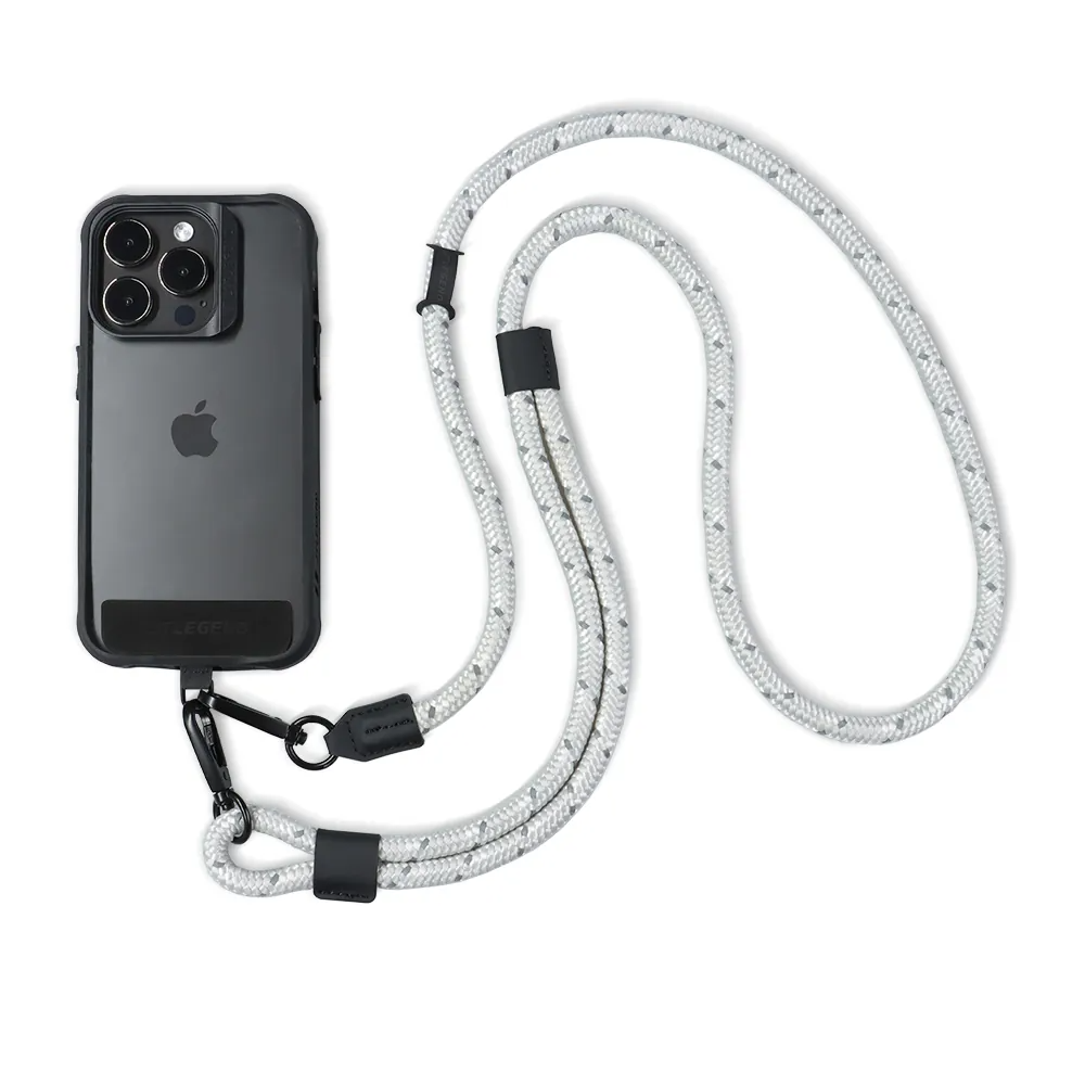 Power Support JTLEGEND 8mm Phone Rope Outdoor Series Length 75cm~140cm With Black Tap, Mobile Phone Lanyard Crossbody Anti-Lost Rope