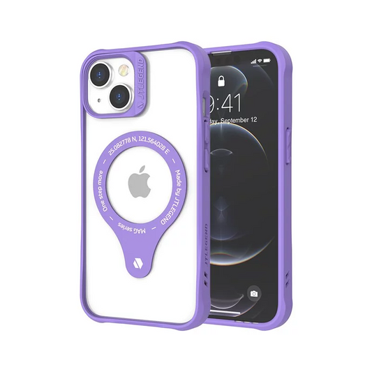 Power Support JTLEGEND Hybrid Cushion DX MAG MagSafe Case for iPhone 14 6.1" (2022), Purple