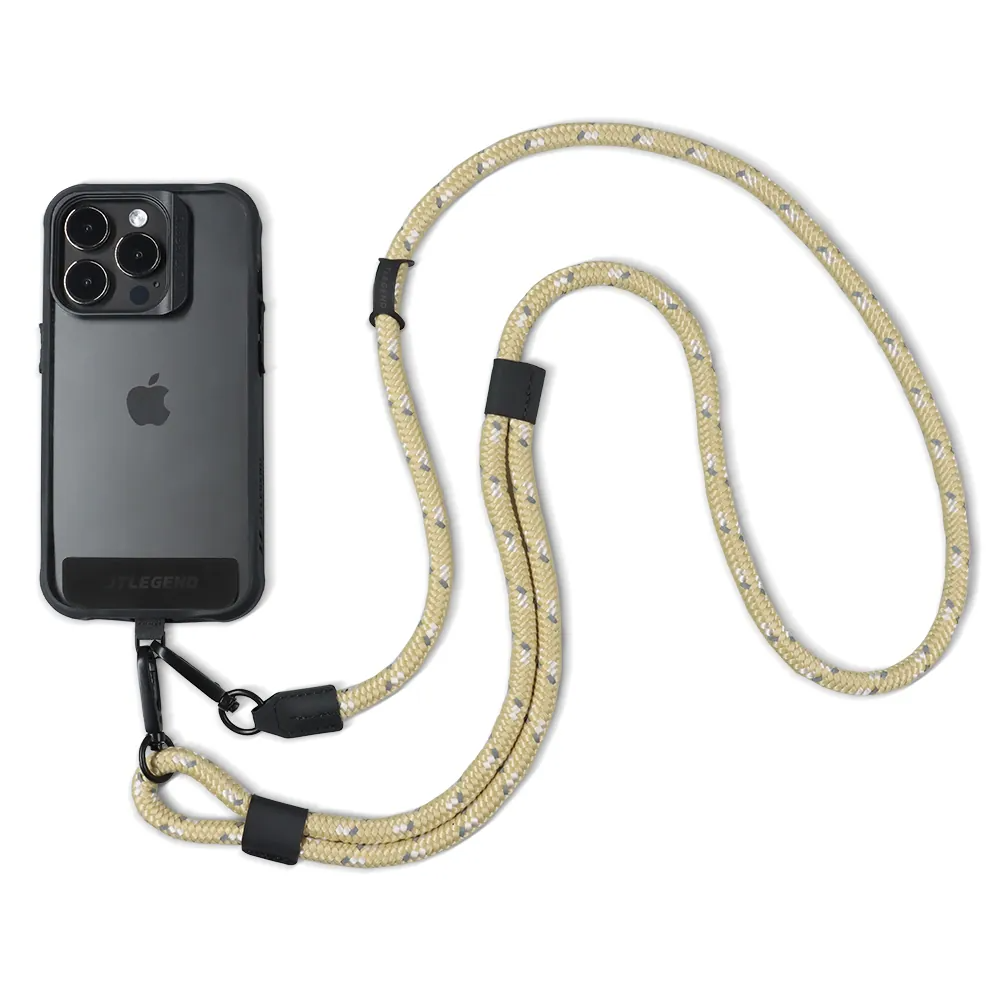 Power Support JTLEGEND 8mm Phone Rope Outdoor Series Length 75cm~140cm With Black Tap, Mobile Phone Lanyard Crossbody Anti-Lost Rope